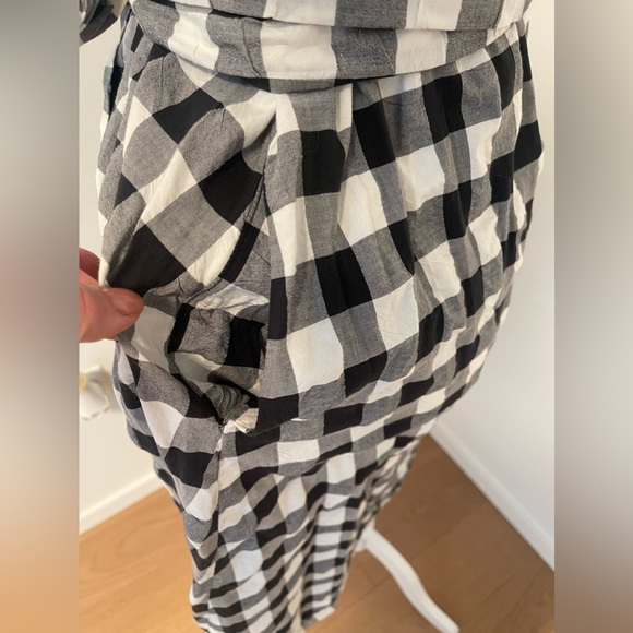 EUC TARGET collab black and white gingham sundress with pockets XS - Picture 2 of 10